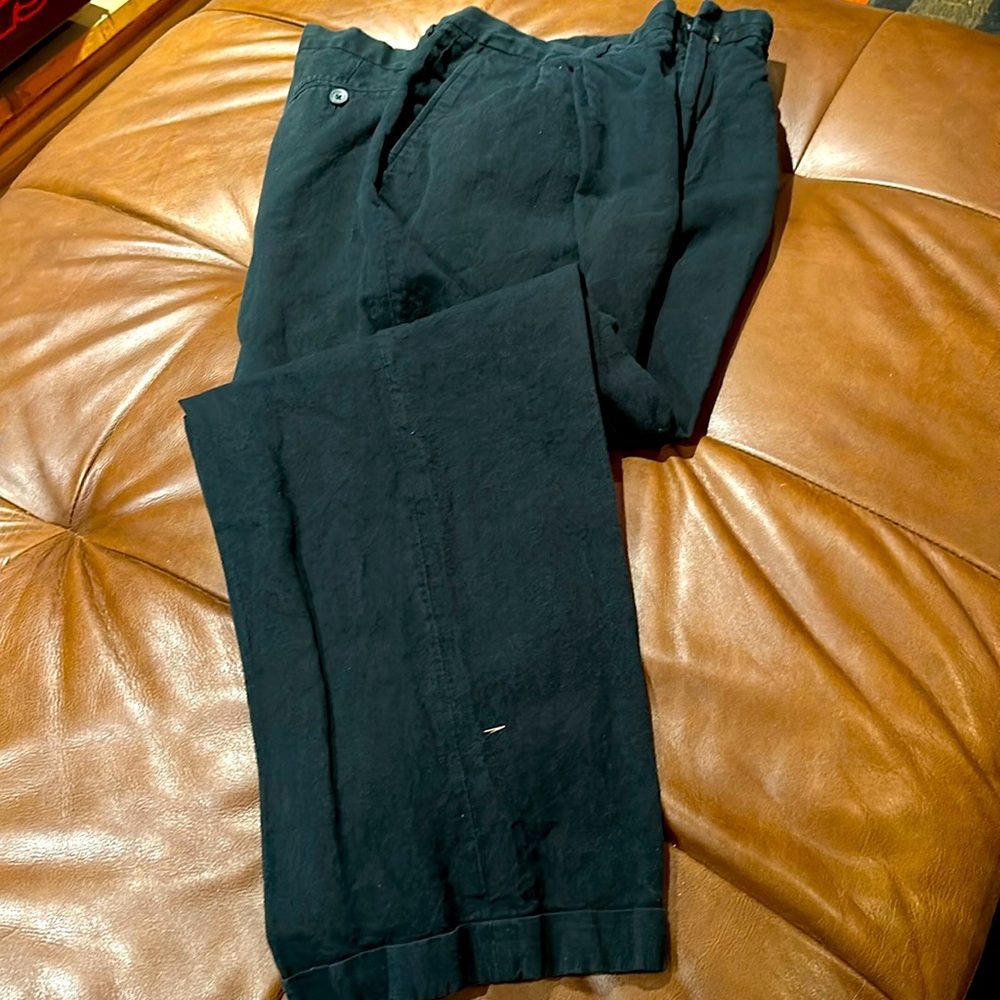 Antique men’s dress/casual slacks in a black color.